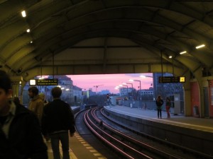 sunset from the platform